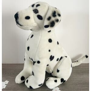 VINTAGE FAO Schwarz Fifth Avenue Realistic Dalmatian 15.5" Plush Stuffed Dog EUC